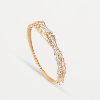 دستبند النگویی بامبو زرد